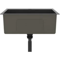 Lavello Da Cucina Lavandino Cucina - Lavorato A Mano Nero Acciaio Inox BV852078 - BonneVie -Wenko Negozio 91379878 4