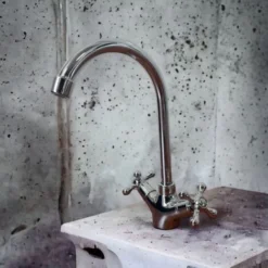 Rubinetto Per Bagno O Cucina Canna Ad Ombrello, Stile Vintage, In Ottone Pesante -Wenko Negozio 9194284 2