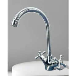 Rubinetto Per Bagno O Cucina Canna Ad Ombrello, Stile Vintage, In Ottone Pesante -Wenko Negozio 9194284 3