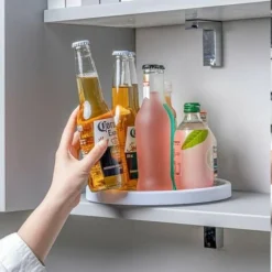 Scaffale Per Poster Giradischi SpiceCarosello Da Cucina PortaspezieVassoio Rotondo Girevole Porta Parti Vassoio Rotondo Per Cucina Frigo Mobile Tavolo Frassino Bianco Un Pezzo -Wenko Negozio 92036979 3