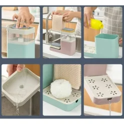 Rack Per Lavello, Portaspugne Per Lavello, Scolapiatti Per Riporre Panni, Portasapone In Spugna, Organizer Per Lavelli Da Cucina, Appendiabiti, Organizer Per Caddy Per Lavello (verde) -Wenko Negozio 92040672 4