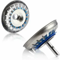 Tappo Per Lavello In Acciaio Inox 2 Pezzi Tappo Per Filtro Per Lavello In Acciaio Inox Copri Filtro Per Lavello Per Cucina E Bagno Tappo Per Lavello Diametro Del Foro Del Filtro 80 Mm