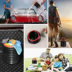 Pattumiera Per Auto, Pattumiera Pieghevole Per Auto Da 4 Litri, Pattumiera Pieghevole Portatile, Con Coperchio, Pattumiera Pieghevole Sospesa Per Ufficio, Casa E Auto (nero) -Wenko Negozio 92051853 4