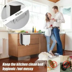 Pattumiera Sospesa Per Cucina O Bagno Con Supporto Per Sacco Della Spazzatura Per Cucina, Armadio E Porta - 9L Bianco. -Wenko Negozio 92052361 3