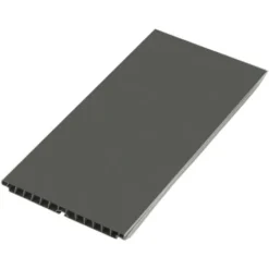 Evotrade Zoccolo Cucina - Profilo Battiscopa L 2,5m In PVC , Altezza E Colori A Scelta + Accessori (2 Tappi Angolo 90 + 1 Giunzione) Made In Italy (Piombo, 100mm)