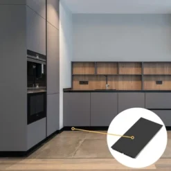 Evotrade Zoccolo Cucina - Profilo Battiscopa L 2,5m In PVC , Altezza E Colori A Scelta + Accessori (2 Tappi Angolo 90 + 1 Giunzione) Made In Italy (Piombo, 100mm) -Wenko Negozio 92213807 3