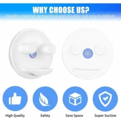 Porta Spugne Smile, Supporto Per Lavello Con Installazione A Ventosa, Organizer Per Spugne Per Lavello Da Cucina/bagno, Progettato Per Spugne Rotonde Con Faccine Sorridenti, Lavabile In Lavastoviglie -Wenko Negozio 92592207 5