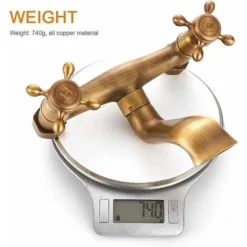 Rubinetto A Parete In Rame Vintage Rubinetto Da Cucina Antico Girevole A 180 ° Lavello A Parete Con Rubinetto Lavello In Ottone Caldo E Freddo -Wenko Negozio 92679885 5