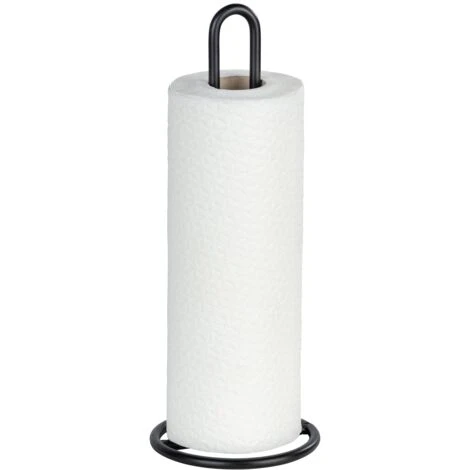 WENKO Portarotolo Carta Cucina - Portarotolo Per Carta Da Cucina, Da Appoggio, Metallo, 12.5 X 32.5 X 12.5 Cm, Nero 4 WENKO Portarotolo Carta Cucina - Portarotolo Per Carta Da Cucina, Da Appoggio, Metallo, 12.5 X 32.5 X 12.5 Cm, Nero - immagine 4