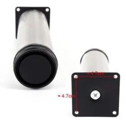 None Piedini Regolabili Per Mobili 5x18cm Colore Argento Nero 4 Pezzi -Wenko Negozio 92976064 3