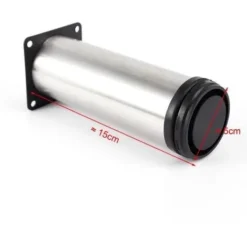 None Piedini Per Mobili Altezza 150mm Staffe Regolabili Per Mobili In Acciaio Inox Diametro 5cm 4pz