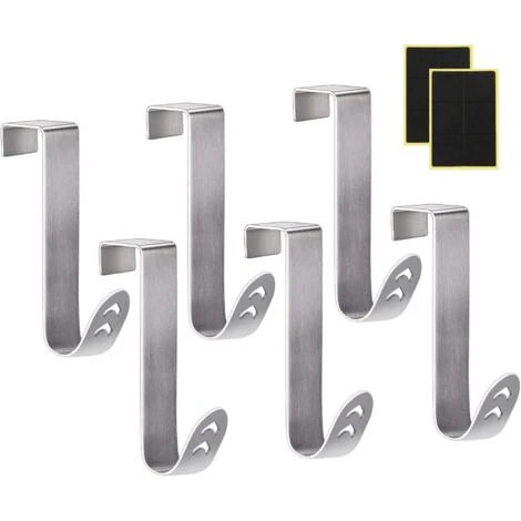ZOLGINAH Set Di 6 Ganci In Acciaio Inossidabile Sopra La Porta + Pellicola Protettiva In Plastica Pelabile, Nessuna Perforazione E Protezione In Schiuma Reversibile, A Forma Di Freccia Cava, Per Casse 1 ZOLGINAH Set Di 6 Ganci In Acciaio Inossidabile Sopra La Porta + Pellicola Protettiva In Plastica Pelabile, Nessuna Perforazione E Protezione In Schiuma Reversibile, A Forma Di Freccia Cava, Per Casse