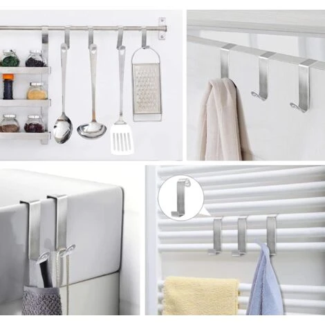 ZOLGINAH Set Di 6 Ganci In Acciaio Inossidabile Sopra La Porta + Pellicola Protettiva In Plastica Pelabile, Nessuna Perforazione E Protezione In Schiuma Reversibile, A Forma Di Freccia Cava, Per Casse 5 ZOLGINAH Set Di 6 Ganci In Acciaio Inossidabile Sopra La Porta + Pellicola Protettiva In Plastica Pelabile, Nessuna Perforazione E Protezione In Schiuma Reversibile, A Forma Di Freccia Cava, Per Casse - immagine 5