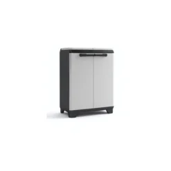 Keter Split Cabinet Recycling Premium - Armadio Per La Raccolta Differenziata Con Piedini E Apertura A Pressione - 68X39X92H