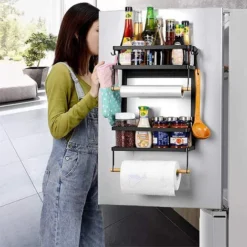 Magnetico Salvaspazio Portaspezie, Portaspezie Da Appendere Mensola Cucina Da Appendere Al Frigo Porta Spezie Mensola Bagno Porta Spezie Da Appendere Con 4 Ganci Bianco 403011CM 8 Magnetico Salvaspazio Portaspezie, Portaspezie Da Appendere Mensola Cucina Da Appendere Al Frigo Porta Spezie Mensola Bagno Porta Spezie Da Appendere Con 4 Ganci Bianco 403011CM -Wenko Negozio 94117493 4