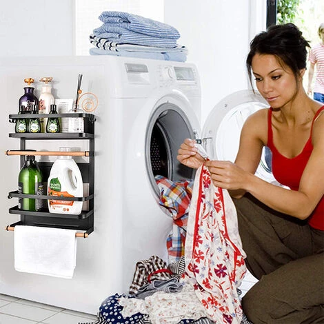 Magnetico Salvaspazio Portaspezie, Portaspezie Da Appendere Mensola Cucina Da Appendere Al Frigo Porta Spezie Mensola Bagno Porta Spezie Da Appendere Con 4 Ganci Bianco 403011CM 5 Magnetico Salvaspazio Portaspezie, Portaspezie Da Appendere Mensola Cucina Da Appendere Al Frigo Porta Spezie Mensola Bagno Porta Spezie Da Appendere Con 4 Ganci Bianco 403011CM - immagine 5