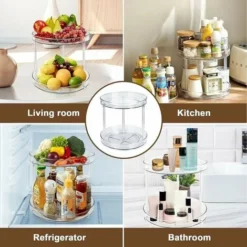 Armadio Da Cucina Girevole Frigorifero Per Spezie A 2 Livelli Lazy Susan Portaspezie Organizer Per Riporre Le Spezie Da Cucina 23 Cm -Wenko Negozio 94163842 4