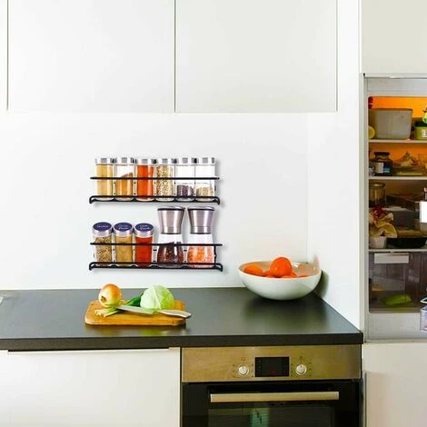 Portaspezie Da Parete In Metallo, 2 Pezzi Portaspezie Da Cucina A Parete-circa 29 × 6 × 6 Cm, Il Set Di Portaspezie Da Cucina A Parete-portaspezie Da Cucina A Parete Nero 4 Portaspezie Da Parete In Metallo, 2 Pezzi Portaspezie Da Cucina A Parete-circa 29 × 6 × 6 Cm, Il Set Di Portaspezie Da Cucina A Parete-portaspezie Da Cucina A Parete Nero - immagine 4