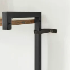 VASAGLE Scaffale Da Cucina, Organizzatore Per Cucina, Supporto Per Forno A Microonde, Con 3 Ripiani, 6 Ganci A S, Per Spezie, Pentole E Padelle, Stile Industriale, Marrone Vintage E Nero Da SONGMICS -Wenko Negozio 94215114 4