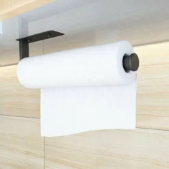 Elegante Portarotolo Da Cucina In Metallo Da Parete, Carta Adesiva Da Cucina, Supporto Da Parete Con Viti Di Fissaggio (nero) -Wenko Negozio 94287642 3