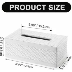 Scatole Per Fazzoletti In Pelle PU, Porta Fazzoletti Rettangolare Per Dispenser Di Fazzoletti Per Auto Domestica -Wenko Negozio 94290018 5