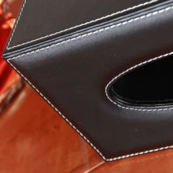 Porta Fazzoletti In Pelle Nera Moda Con Dispenser Porta Fazzoletti Rettangolare Con Coperchio -Wenko Negozio 94291795 5