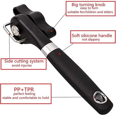 Apriscatole Manuale Apriscatole Di Sicurezza Da Cucina Per Ristorante Senza Spigoli Vivi Apriscatole Per Artrite Strumento Apriscatole Da Campeggio Taglierina Laterale Manuale, Con Bot 3 Apriscatole Manuale Apriscatole Di Sicurezza Da Cucina Per Ristorante Senza Spigoli Vivi Apriscatole Per Artrite Strumento Apriscatole Da Campeggio Taglierina Laterale Manuale, Con Bot - immagine 3
