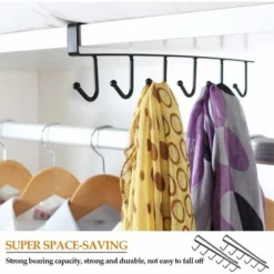 Inserto Portabicchieri 2 Pezzi, Gancio Portaoggetti Per Armadio, 6 Portabicchieri, Sotto Ripiano Senza Gancio Di Perforazione Per Cucina, Ripiano Per Armadio, -Wenko Negozio 94294562 5