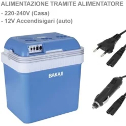 Frigorifero Elettrico 24Lt 12V 220V Casa Auto Camper Frigo Funzione Caldo Freddo -Wenko Negozio 94666605 4