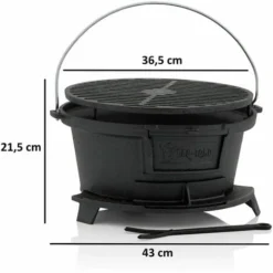 BBQ-Toro Pentola Per Grigliare In Ghisa Con Griglia Per Grigliare 43 X 42 X 21,5 Cm Stile Hibachi -Wenko Negozio 94790026 4