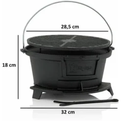 CampFeuer Set Di 7 Pezzi Con Forno Olandese, Pentola In Ghisa Per Barbecue, Accendifuoco, Accendino Per Barbecue, Carbone Di Legna. -Wenko Negozio 94790266 5