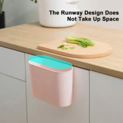 Pattumiera Da Cucina, Da Parete, Per Casa, Bagno, Soggiorno, Armadietto, Piccola Pattumiera Da Scrivania Senza Coperchio (rosa Chiaro) -Wenko Negozio 94914626 4