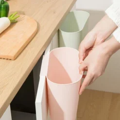 Pattumiera Da Cucina, Da Parete, Per Casa, Bagno, Soggiorno, Armadietto, Piccola Pattumiera Da Scrivania Senza Coperchio (rosa Chiaro) -Wenko Negozio 94914626 5