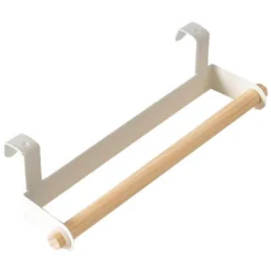 Porta Asciugamani Da Bagno In Legno, Porta Asciugamani Da Cucina Sopra L'armadietto, Mensole Da Bagno, Da Appendere All'interno O All'esterno Delle Porte, Portasciugamani In Ferro Antiruggine (bianco)