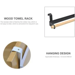 Porta Asciugamani Da Bagno In Legno, Porta Asciugamani Da Cucina Sopra L'armadietto, Mensole Da Bagno, Da Appendere All'interno O All'esterno Delle Porte, Portasciugamani In Ferro Antiruggine (bianco) -Wenko Negozio 94914644 4