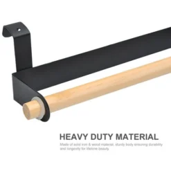 Porta Asciugamani Da Bagno In Legno, Porta Asciugamani Da Cucina Sopra L'armadietto, Mensole Da Bagno, Da Appendere All'interno O All'esterno Delle Porte, Portasciugamani In Ferro Antiruggine (bianco) -Wenko Negozio 94914644 5