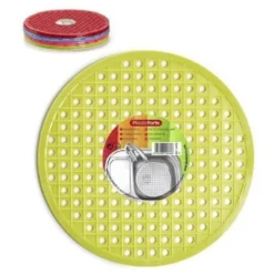 Trade Shop - Tappeto Tappetino Per Lavello In Plastica Tondo Cucina Rotondi Colorati 11875