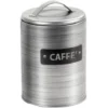 Trade Shop - Barattolo Zucchero Caffè Contenitore Cucina Latta Satinato Moderno 11x16cm 759819