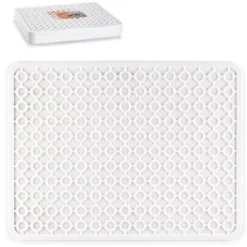 Trade Shop - Tappeto Tappetino Per Lavello In Plastica Rettangolare Cucina Bianco 1192001