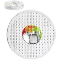 Trade Shop - Tappeto Tappetino Per Lavello In Plastica Tondo Cucina Rotondo Bianco 1187501