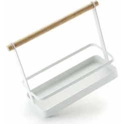 TRIP Portaspezie Con Portaspezie Portaspezie In Acciaio Pratico Facile Da Montare Bianco 21 Cm 10 Cm 18,5 Cm Manico In Legno Massello