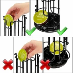 Porta Capsule Caffè, Porta Capsule Caffè Rotante A 360 Gradi, Distributore Di Capsule Caffè Rotante Per 24 Capsule, Conservazione E Organizzazione - 330 X 130 Mm - Nero -Wenko Negozio 95525601 5