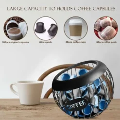 Porta Cialde Di Grande Capacità - Organizzatore Di Cialde Di Caffè Per Piano Di Lavoro, Bar, Cestello Porta Capsule Di Caffè -Wenko Negozio 95525649 5