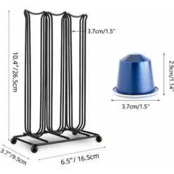 Porta Capsule Caffè Per 42 Pezzi Capsule Caffè Nespresso, Porta Capsule Caffè Nespresso, Supporto Porta Capsule Caffè, Portaoggetti Porta Caffè Per Cucina Ufficio (Nero) -Wenko Negozio 95526593 5