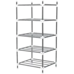 Scaffale Da Cucina A 5 Strati In Acciaio Inox PP Per Bagno