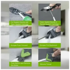 Piastra Per Fughe In Silicone 5 In 1, Nuovo Raschietto Per Angoli Per Colla Per Vetro Per Calafataggio, Raschietto Per Fughe Per Sigillante Siliconico -Wenko Negozio 95787947 4