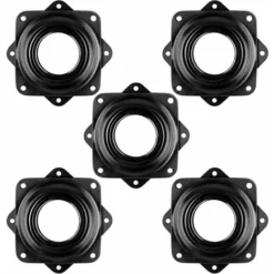 Piatto Girevole Con Cuscinetto Girevole, Piatto Girevole Girevole, Piastra Girevole Girevole A 360 Gradi Per Sgabelli Da Bar, Sedie, Mobili, 5 Pezzi Nero ,