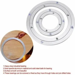 Giradischi In Lega Di Alluminio Resistente Con Cuscinetto A Disco, Tavolo Da Pranzo, Giradischi, Decorazione Per Torte Da Ristorante, Supporto TV (8 Pollici), 7 Giradischi In Lega Di Alluminio Resistente Con Cuscinetto A Disco, Tavolo Da Pranzo, Giradischi, Decorazione Per Torte Da Ristorante, Supporto TV (8 Pollici), -Wenko Negozio 96205645 3