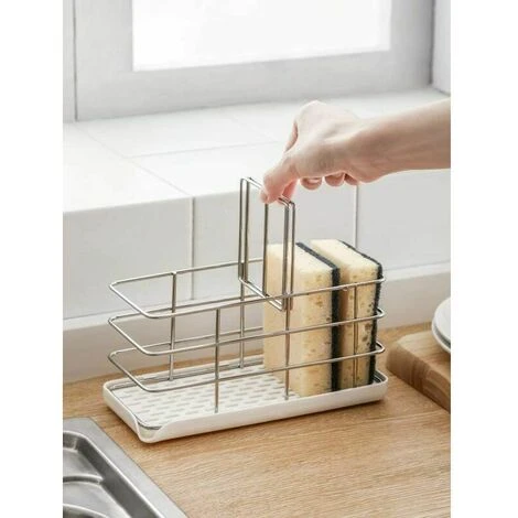 Lavello Da Cucina Multifunzionale In Acciaio Inossidabile 304 Porta Spugna Lavello Organizzatore Scolapiatti Portasapone Piastra Appesa Regolabile Gancio Adesivo 3 Lavello Da Cucina Multifunzionale In Acciaio Inossidabile 304 Porta Spugna Lavello Organizzatore Scolapiatti Portasapone Piastra Appesa Regolabile Gancio Adesivo - immagine 3