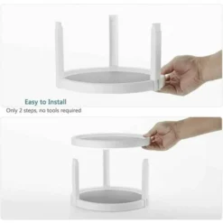 Giradischi Per Armadio Portaspezie Portaspezie Rotante Portaspezie Portaspezie Portaspezie Vassoio Girevole In Plastica Portaspezie Grigio Bianco, -Wenko Negozio 96231104 5